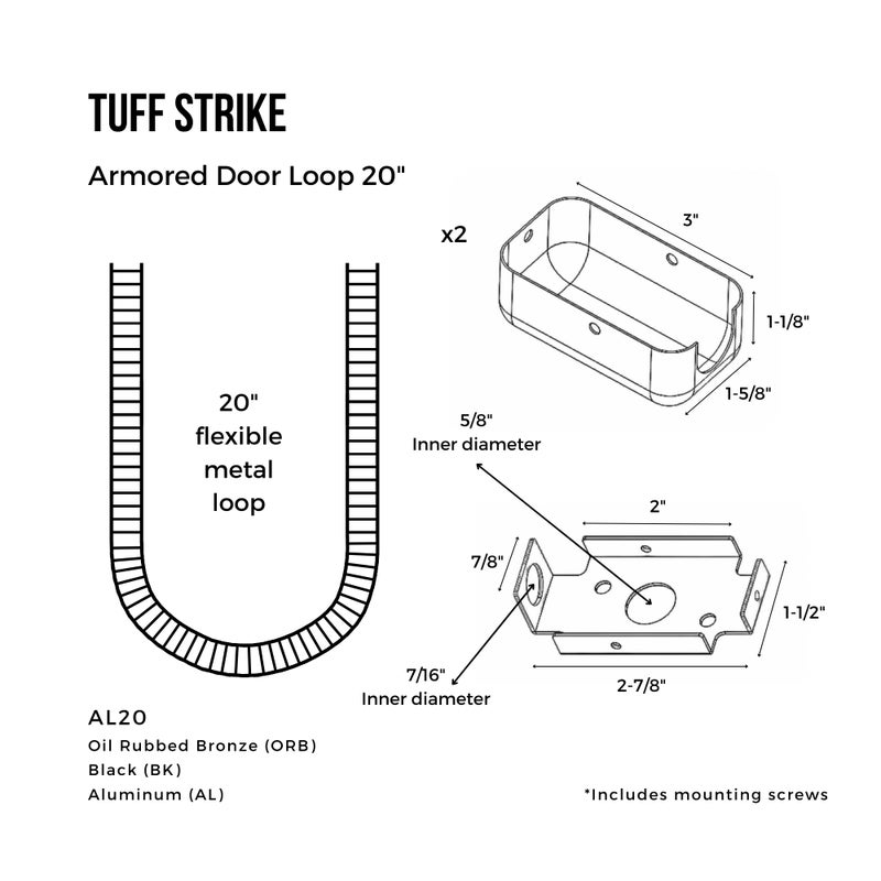 TUFF STRIKE Armored Loop Power Transfer | Electrified Commercial Exit Doors | Door Wire Conduit | 20" | TUFF STRIKE | Aluminum - Image 2